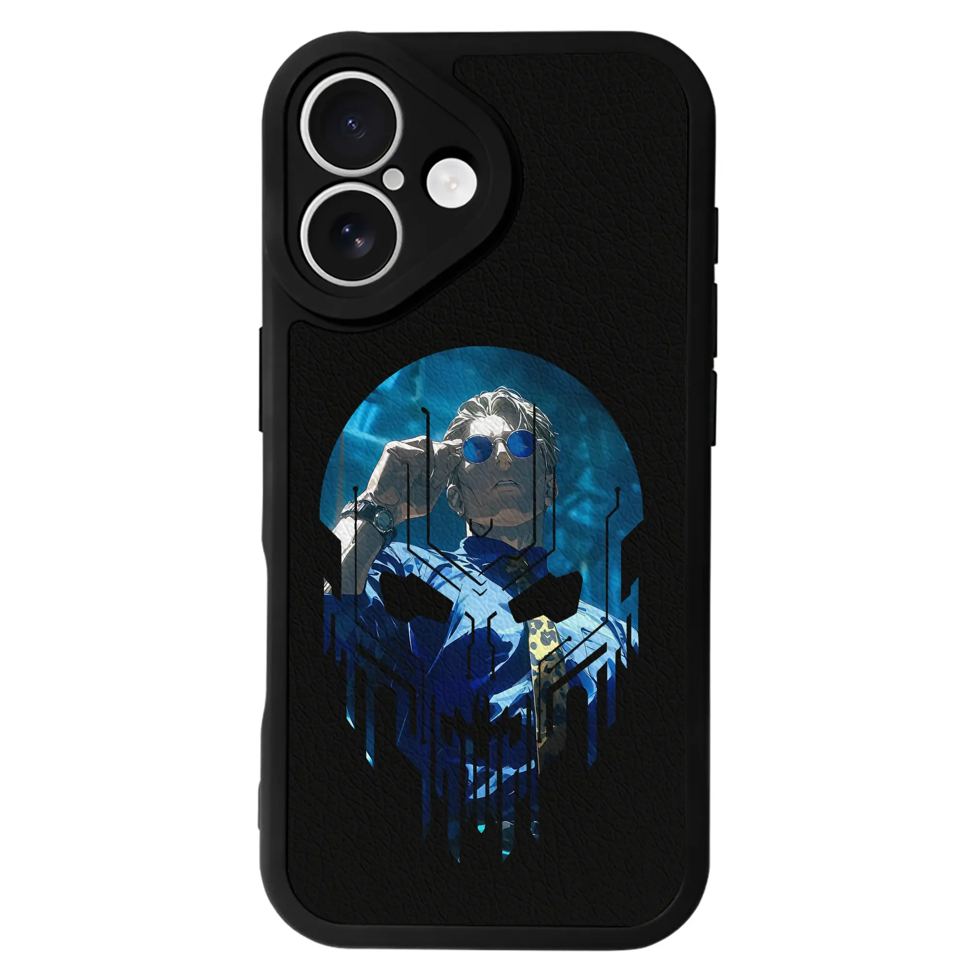 呪術廻戦 グッズ,七海 建人 - IPhone 16シリーズ対応 ・ シリコンスマホケース ・ レザー調 ・ 高精度フィット ・ 耐衝撃 ・ ワイヤレス充電対応 ・ 精密カット